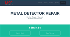 Desktop Screenshot of metaldetectorrepair.com